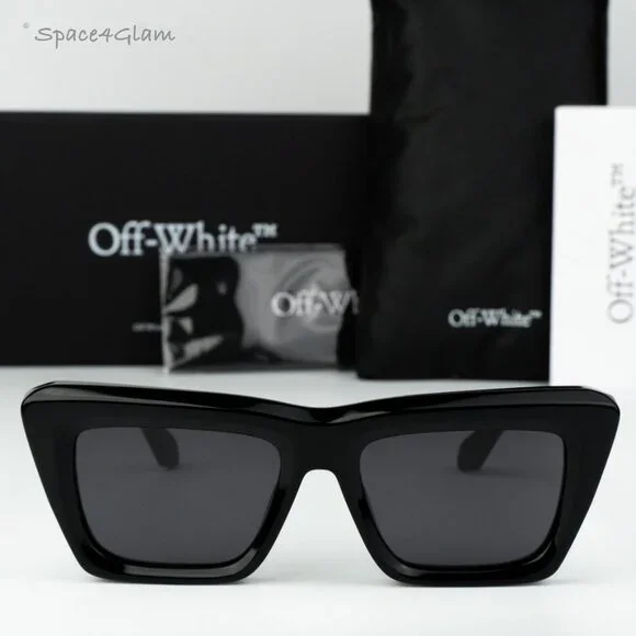 Off-White HAMPTON Women Sunglasses Black Grey Cat Eye OERI13L HAMPTON 1077 Off-White Off-White SPRINGFIELD Sunglasses OERI133 0945 NEW  main image 2